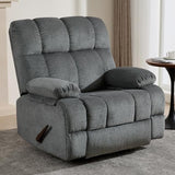 ParlorDream Oversized Rocker Recliner Chair, Overstuffed Extra Wide Manual Rocking Recliner, Adults Chair for Big Man, Reclining Sofa Chairs for Living Room,Grey