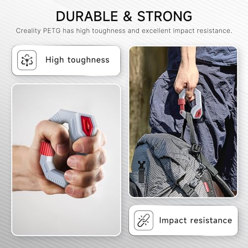 CREALITY PETG Filament 1.75mm 3D Printer Filament, 1kg (2.2lb) Neatly Wound Spool, Dimensional Accuracy ±0.03mm, 2024 Latest Batch, Fit for Ender, Bambu Lab, Anycubic,ELEGOO FDM Printers, Black Creality