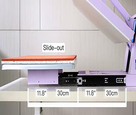 DOPERFE 16x24 Manual Heat Press Machine with Slide-Out Base Rotation Heat Press Shirt Printing Machine for T-Shirts, Pillows, Coasters (Purple, 16x24) DOPERFE