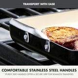 GreenPan 18" x 11" Double Burner Griddle Pan, Hard Anodized Healthy Ceramic Nonstick PFAS-Free, Stainless Steel Handles, Stovetop Cooking, Dishwasher Safe, Oven & Broiler Safe Cookware, Black GreenPan