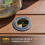 VICLLAX 5-Piece Outdoor Bar Set with Swivel Stools and Walnut Wood-Like Table VICLLAX