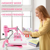 Whubefy Upgraded Heat Press Machine 12x15, 8 in 1 Clamshell Heat Press Combo w/DTF, Sublimation Paper, Tumbler Heat Press 11-20oz, Vinly/HTV/Sublimation/Heat Transfer/Shirt Heat Press Machine Whubefy