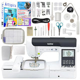 Brother SE2000 5" x 7" Combo Embroidery & Sewing Machine with 5pc Embroidery Hoop Set, Embroidery Threads & Accessories Kit