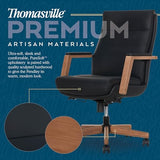 Thomasville® Fendley Ergonomic Vegan Leather Mid-Back Office Chair, Black/Brown Thomasville
