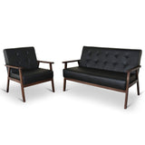 JIASTING Mid-Century Retro Modern Living Room Sofa Set with Loveseat and Seating Sofa Chair, Couch and Lounge Chairs JIASTING