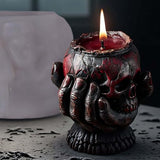 Halloween Skull Hand Ghost Cylinder Molds Silicone Wave Spiral Candle Mold - Silicone Resin Casting Molds for Candle & Resin & Soap Craft Supplies