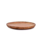 NIRMAN Acacia Wood Dinner Plates Set of 4 for Dishes Snack, Dessert Natural Wood Plates Serving Dinnerware Plate for Dinner (8" x 8" x 0.75") NIRMAN