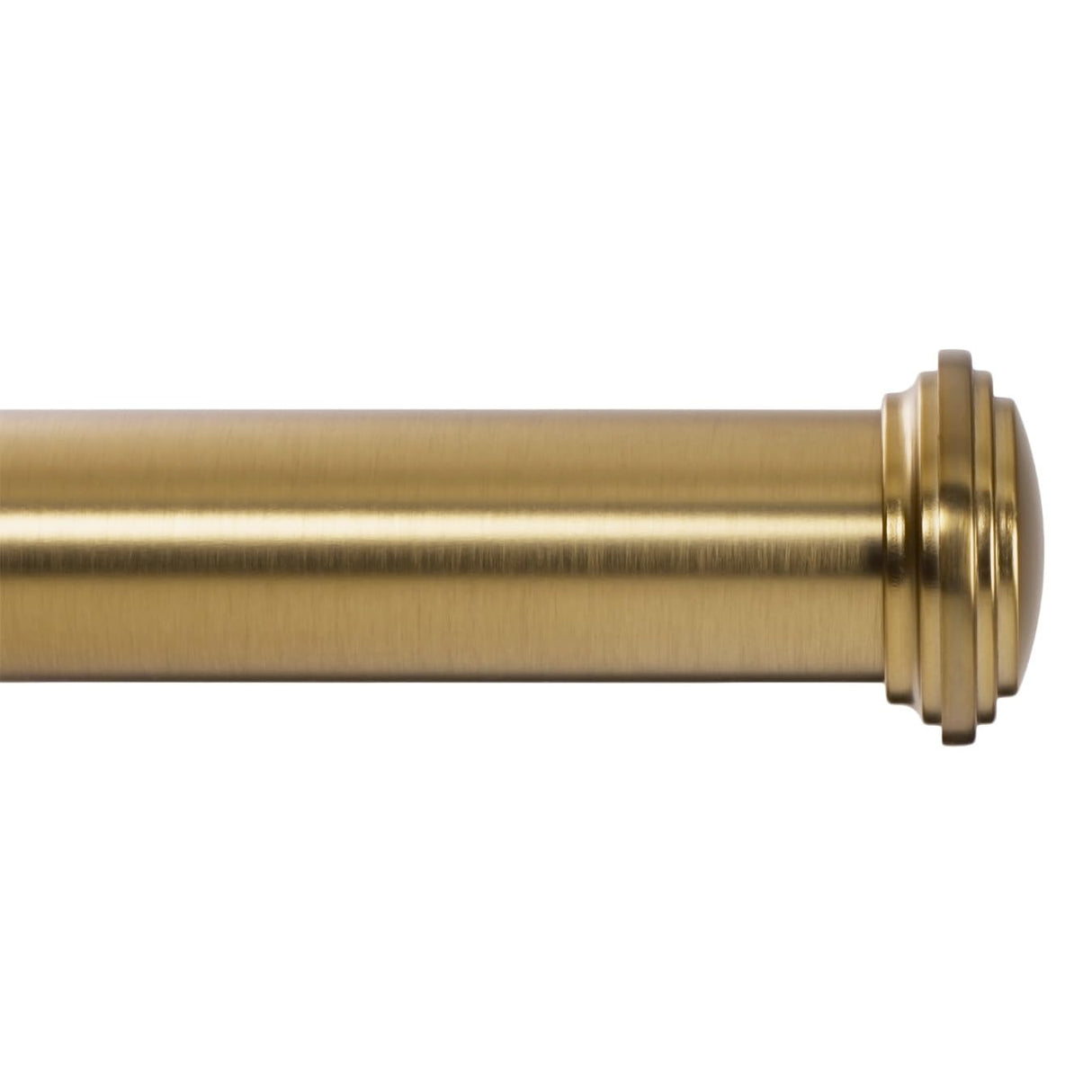 Ivilon Window Curtain Rod Decorative End Cap Design, 1 Inch Rod, 28 to 48 Inch. Warm Gold Ivilon