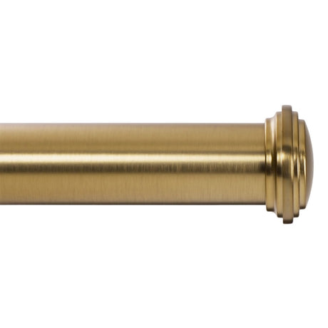 Ivilon Window Curtain Rod Decorative End Cap Design, 1 Inch Rod, 28 to 48 Inch. Warm Gold Ivilon