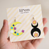 beinkmake 12 Pairs Celestial Sun Moon Star Diamond Painted Earrings 5D Earring Making Kit Fantasy Vintage Jewelry DIY Diamond Art Earring Kit for Adults Craft Unique Handmade Gifts beinkmake