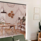 Foreate Beaded Curtain for Doorways Handmade Bamboo Wood Door Beads Boho Hanging Room Divider Hallway Window Hippie Curtains Rustic Home Decor 35.5" x 75" Brown Foreate