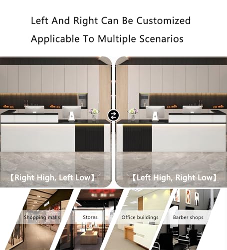 Modern L-Shaped Reception Desk, Front Office Reception Counter for Lobby, Office, SOHO, Retail Stores – Modern Peception Desk,Durable & Easy to Install Generic