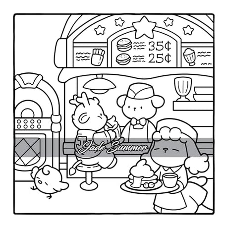 Cozy Eras: Cute Coloring Book for Adults and Teens with Adorable Characters and Nostalgic Scenes for Relaxation (Comfy and Cozy Coloring Books) WoodArtSupply