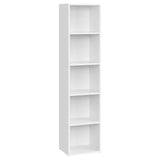 VASAGLE Custos Collection - Bookshelf, 5-Tier Bookcase, Book Shelf, Open Storage Shelf, 9.4 x 11.9 x 52.8 Inches, for Living Room, Home Office, Dinning Room, Cloud White ULBC419W01 VASAGLE