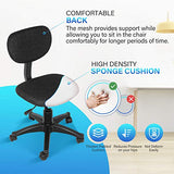 YSSOA Office Ergonomic Mesh Computer Chair with Wheels & Arms, Black, Lumbar Support YSSOA