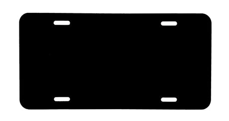 Blank Metal Automotive License Plate Plates Tag for Custom Design Work - 0.025 Thickness/0.5mm - US/Canada Size 12x6 (Black) DMSE Wholesale