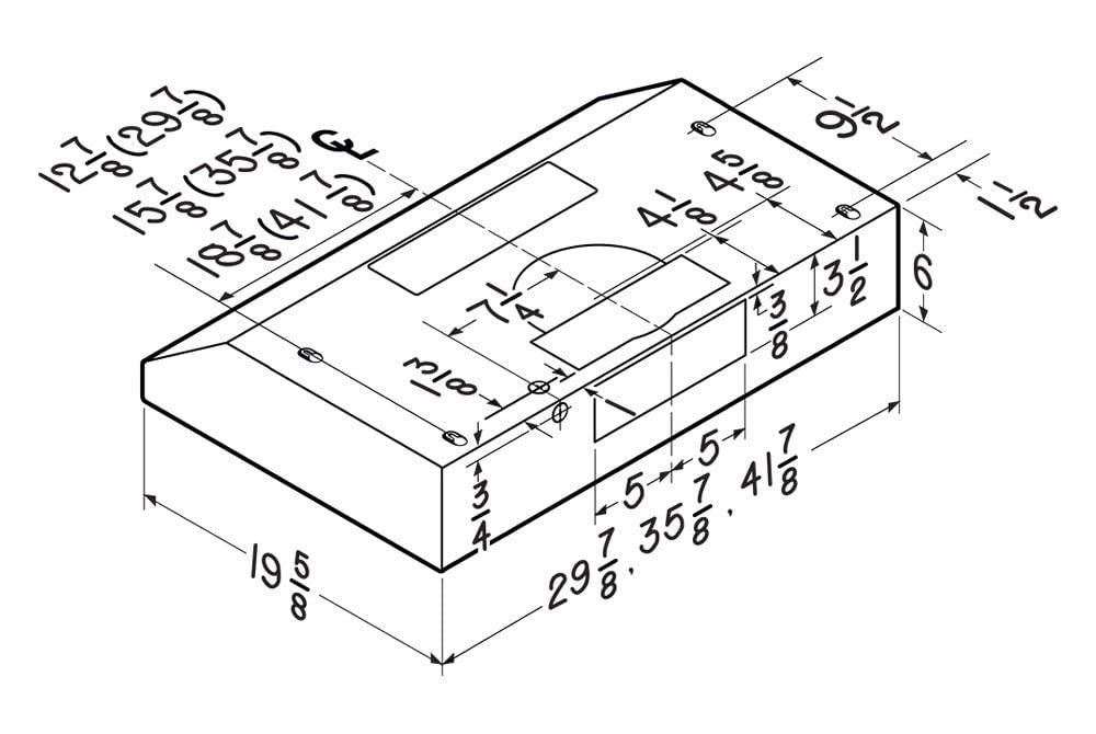 Broan-NuTone NuTone BCDF136SS Glacier Range Hood with Light Exhaust Fan for Under Cabinet, Stainless Steel, 36-Inch Broan-NuTone