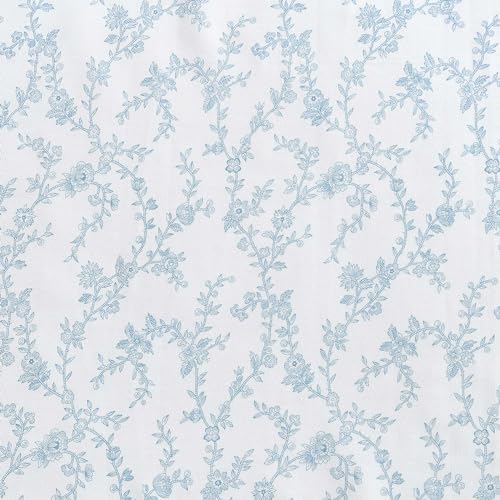Laura Ashley - King Pillowcase Set, Breathable Percale Cotton Bedding, Floral Home Decor (Victoria Blue, 2 Piece) Laura Ashley
