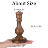 Sziqiqi Wood Candle Holders for Candlesticks - Set of 2 Wooden Taper Candle Holder for Home Dinner Table Fireplace Mantel Entryway Decoration Wedding Centerpiece 6.7inch Sziqiqi