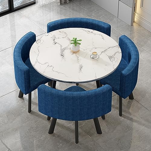 Office Reception Room Club Table, Table And Chair Set, Negotiation Table Sales Office Shops Meetings Small Round Tables, Nordic Negotiation Table And Chair, Business Conference Room Coffee Ta - WoodArtSupply