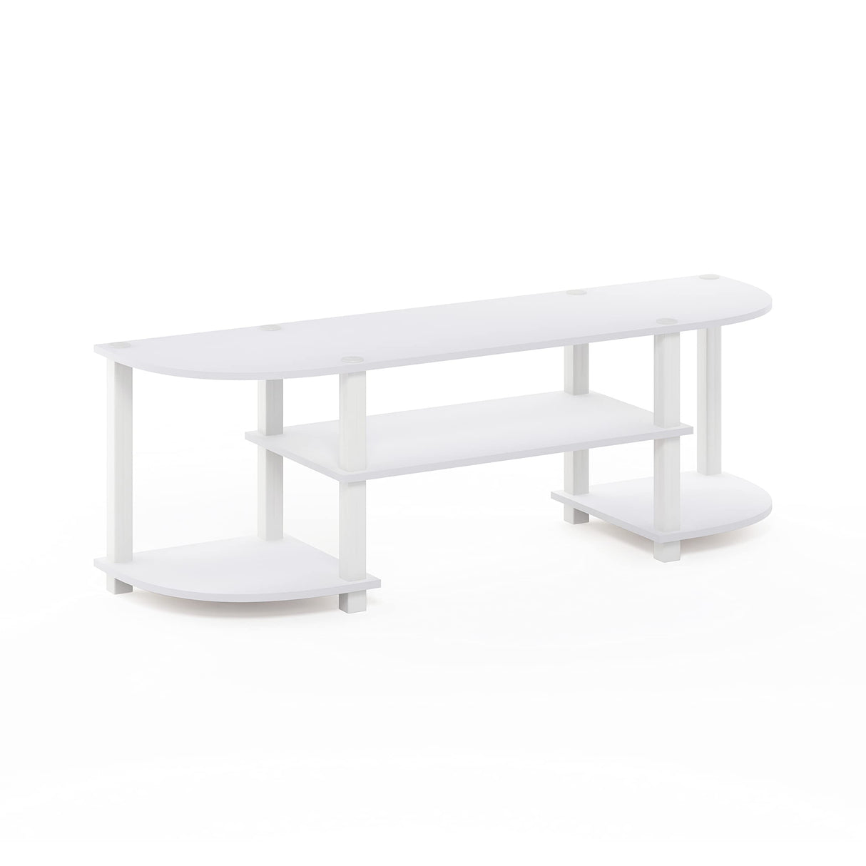 Furinno Turn-S-Tube Wide TV Entertainment Center, White Furinno