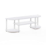 Furinno Turn-S-Tube Wide TV Entertainment Center, White Furinno