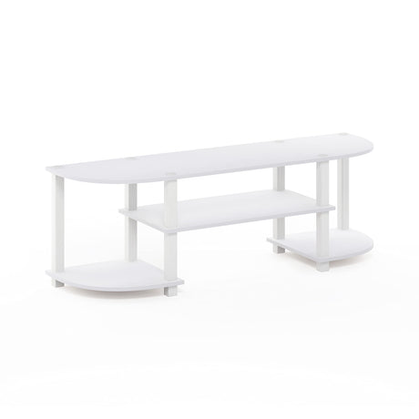 Furinno Turn-S-Tube Wide TV Entertainment Center, White Furinno