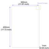 ebamaz Aluminum Alloy Sublimation Blanks 12X18X0.04 inch 3PCS Metal Photo Signs Round Corners Plates (Pure White) 30X45CM ebamaz