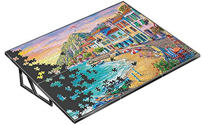 Ravensburger Portable Puzzle Stand - Ideal for Jigsaw Enthusiasts | Sturdy Construction | Supports Puzzles up to 27 x 20 Inches | Sleek Black Design - WoodArtSupply