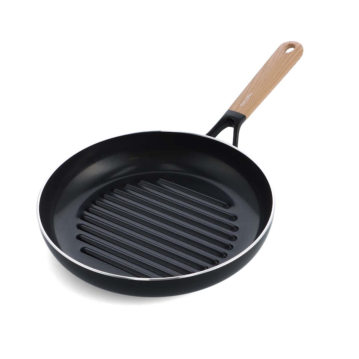 GreenPan SmartShape Healthy Ceramic Nonstick 11” Grill Pan, PFAS-Free, Dishwasher Safe, Light Wood