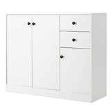 Giantex Buffet Cabinet with Storage - Kitchen Sideboard with 2 Drawers, 3-Door Large & Small Cabinet, Adjustable Shelves, White Pantry Cupboard for Dining Room, Console Table for Entryway Giantex