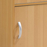 HODEDAH 3 Door Bookcase Cabinet, Beech Hodedah