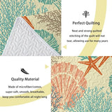 Tritard 3 Piece Coastal Quilt Sets Full/Queen Size - Reversible Microfiber Quilts with 2 Shams Soft Lightweight Beach Bedding Nautical Bedspread Coverlet Summer Comforter for All Season, 90''x96'', C4 Tritard