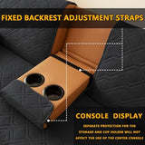 ZYXFYY 4 Pieces Click Clack Sofa Bed Cover 3 Seater, Quilted Convertible Folding Cover with 2 Removable Armrests and 1 Holders Covers (Black) ZYXFYY