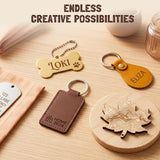 Laser Engraving Materials Kit, 185Pcs Laser Engraving Blank Supplies for Art and Craft, Laser Engraver Accessories Suitable for Both Engraving Pens & Laser Engravers K KERNOWO