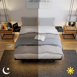 LUBEDCY Platform Bed Frame with LED Lights and USB Charging Station, Hidden Legs Metal Frame, No Box Spring Needed, Easy Assembly, Modern Floating Bed for Bedroom (Black, Full) LUBEDCY