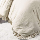 Lush Decor Reyna Ruffle Comforter Set, Full/Queen, Wheat, 3 Piece Cozy Bedding Set Lush Decor