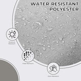 Grand patio 5-Piece Patio Dining Set for 4, E-Coated Outdoor Dining Set Swivel Patio Dining Chairs with Olefin Cushions & 1 Black Square Faux Woodgrain Dining Table with 1.5”Market Umbrella Hole Grand patio