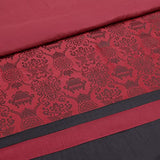 Chezmoi Collection Dynasty Black Red Jacquard 7-Piece Comforter Set, King Size Chezmoi Collection