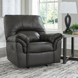 Signature Design by Ashley Bladen Faux Leather Manual Rocker Recliner, Gray Signature Design by Ashley