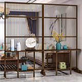 Entrance Hall Room Divider, Wood Privacy Screens with Shelves, Freestanding Room Partition Post Decorative Separation Decor for Teahouse Coffee Shop (Brown, 28in/71cm) ZGZCQDSL