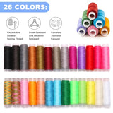 100 PCS Complete Embroidery Stitch Book Kit with Includes Step-by-Step Instructions, Hoops, Threads, Needles & Fabric, All-in-One Portable Starter Set for Adult Beginners & DIY Craft Enthusiasts