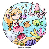 Ocean Home: Coloring Book for Adults and Teens Featuring Ocean Life with Adorable Mermaids and Sea Animals, Cute and Easy Drawings for Relaxation (Cozy Ocean) WoodArtSupply