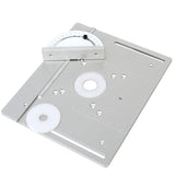 KETIPED Aluminium Router Table Insert Plate,Woodworking Benches Router Flip Plate W/Miter Gauge Guide Aluminium Fence Sliding KETIPED