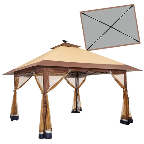 Suntime Pop Up Gazebo Polyester Canopy Tent OUTDOOR LIVING SUNTIME