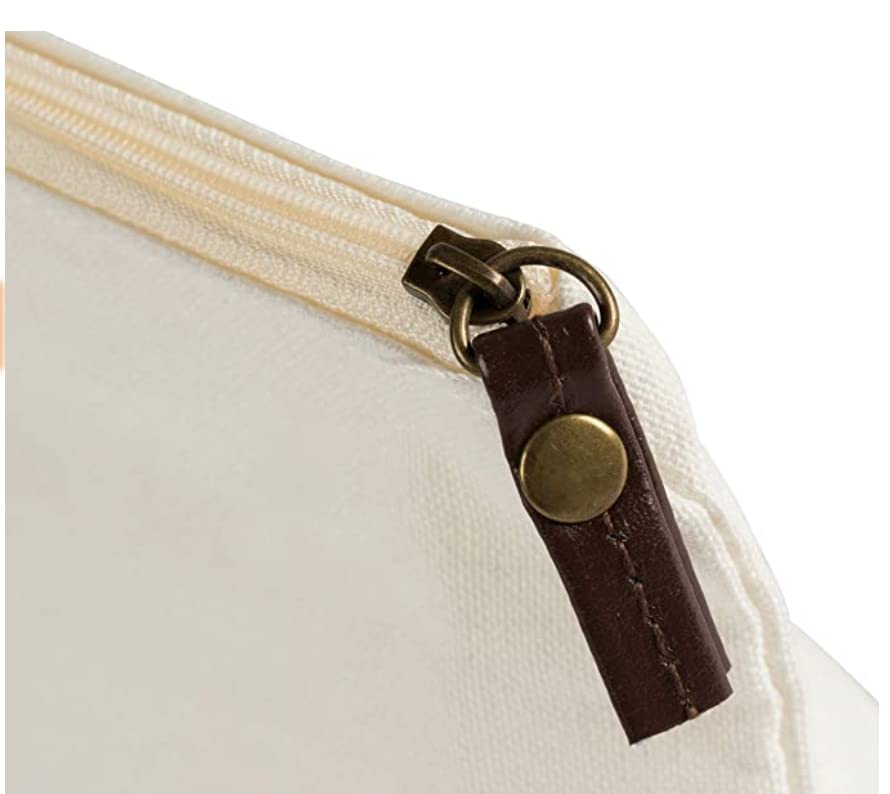 Juvale 6 Pack Canvas Makeup Bags with Zipper for Cosmetics, Toiletries, DIY Crafts (White, 11.75 x 5.5) Juvale