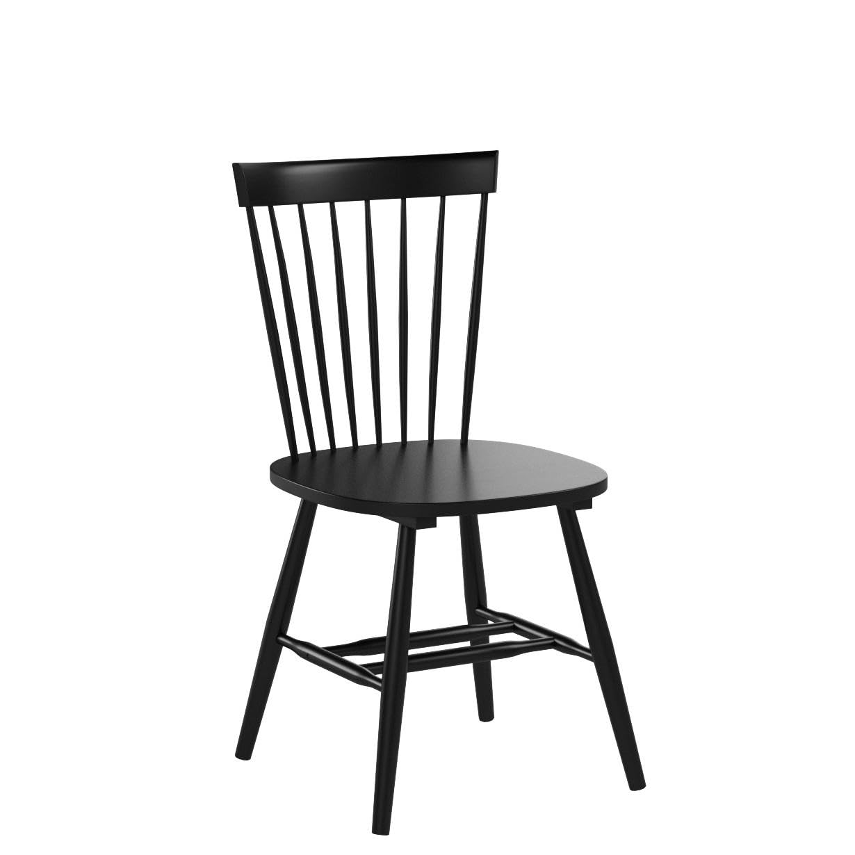 Sauder New Grange Spindle Back Chairs, Wood, Black finish - WoodArtSupply