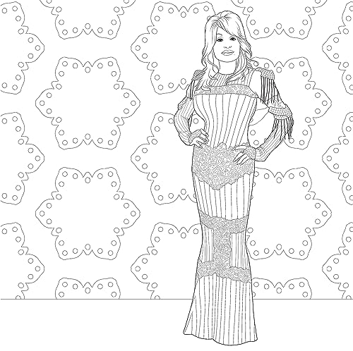 Be a Diamond: Decades of Dolly Parton's Style (An Unofficial Coloring Book) (Dover Adult Coloring Books) WoodArtSupply