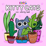 Mini Coloring Book: Kitty Cats: Say Hello To Cute Simple Animal Designs Featuring Sweet Creative Tiny Funny Adorable Kittens In Cozy, Groovy Spaces ... Relaxation For Girls & Women Who Love Cats WoodArtSupply