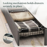 Zinus Billie Platform Bed Frame, Four Underbed Storage Drawers, Height Adjustable Headboard, Upholstered Style, King Zinus